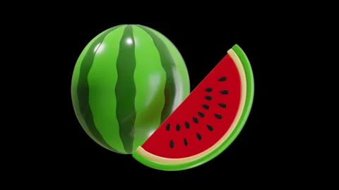 3D Animation of Watermelon Stock Footage 286937500