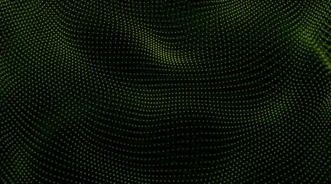 3d animation of wave particles. 3d render illustration Stock Illustration