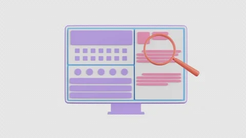 3D Animation of Web Search Stock Footage 293453869