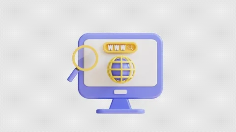 3D animation web search. Transparant background. Stock Footage 274052916