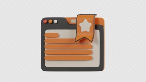3D Animation of Website Bookmark Stock Footage 293814536