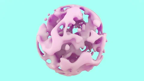 3d animation of weightless liquid or structural cream. Perfect futuristic trendy Stock Footage 119566923