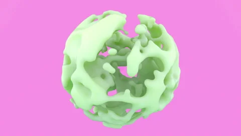 3d animation of weightless liquid or structural cream. Perfect futuristic trendy Stock Footage 119567323