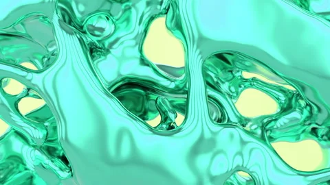 3d animation of weightless substance or liquid metal background. Stock Footage 120925963