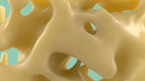 3d animation of weightless substance or pastel colored liquid cream background. Stock Footage 121038722