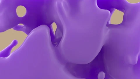 3d animation of weightless substance or pastel colored liquid cream background. Stock Footage 121039098