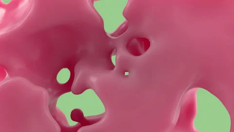 3d animation of weightless substance or pastel colored liquid cream background. Stock Footage 121039165