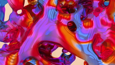 3d animation of weightless substance or glossy liquid paint background. Stock Footage 121092094