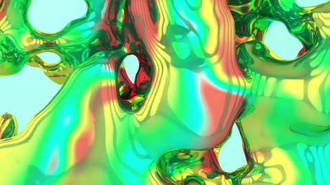 3d animation of weightless substance or glossy liquid paint background. Stock Footage 121092262