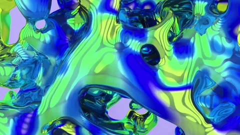3d animation of weightless substance or glossy liquid paint background. Stock Footage 121092356