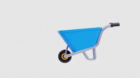 3D Animation of Wheelbarrow Stock Footage 310027994