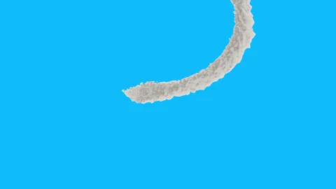 3d animation white flowing stream liquid milk or paint Stock-Footage 271378500