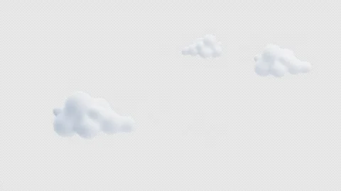 3D Animation of White Fluffy Clouds Stock Footage 313417371