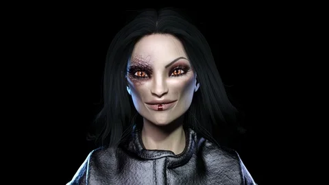 3D animation of a witch face Stock-Footage 126169585