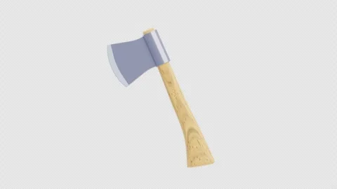 3D Animation of Wooden Axe Stock Footage 310027832