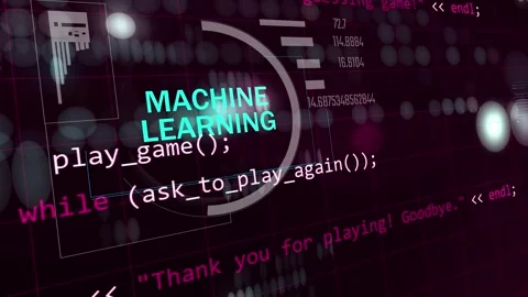 3d animation of words Artificial Intelligence with machine learning. danger. Stock Footage 297797401