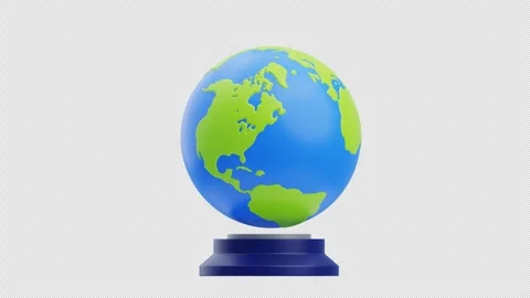 3D Animation of World Connection Stock Footage 301155555