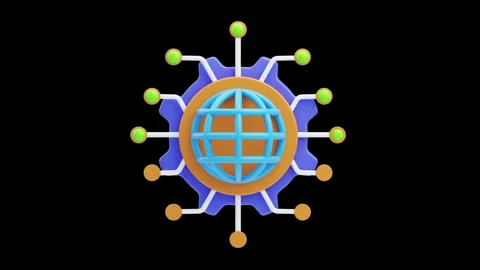 3D Animation of World Network Stock Footage 286937454