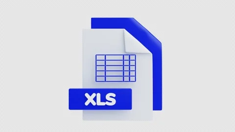 3D Animation of XLS File 3D Icon. File Format Concept Stock Footage 315270206