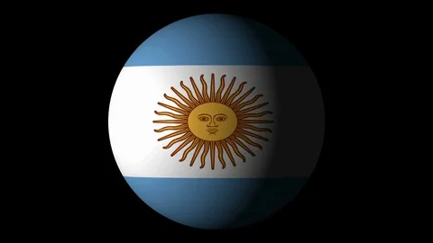 3d animations of balls, argentina. Stock-Footage 76377511