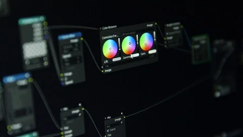 3D Animator Compositing Scene in Software Vídeo Stock 83946830