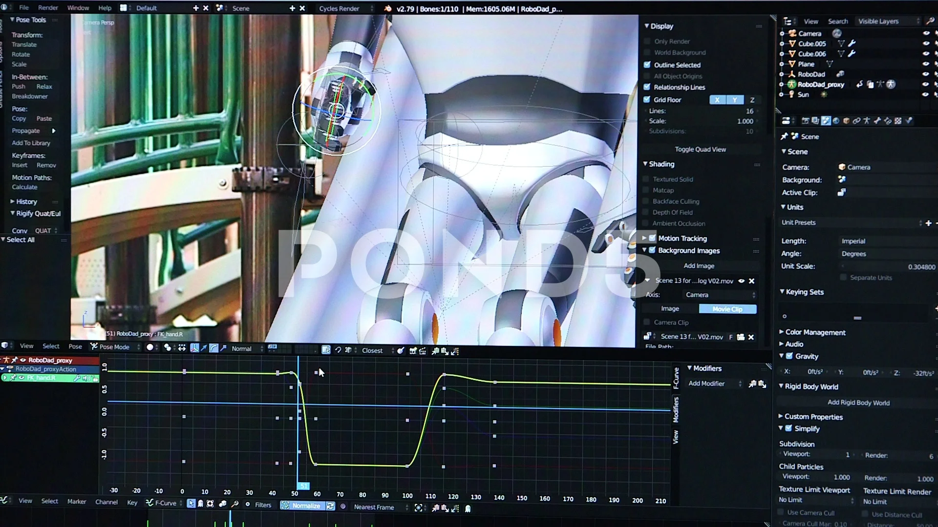 3D Animator Creating Scene in Software | Stock Video | Pond5