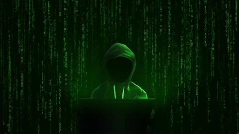 3D Anonymous Computer Hacker attacking internet Hacking malware concept. Hacker Stock Footage 260291828