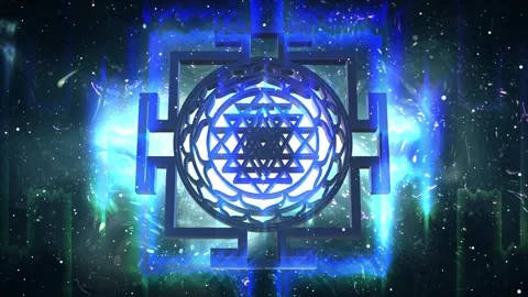 3D Antahkarana Symbol with Frequency effect 스톡 동영상 263222290