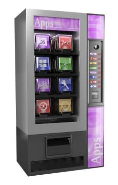 3D App Vending Machine Stock Illustration