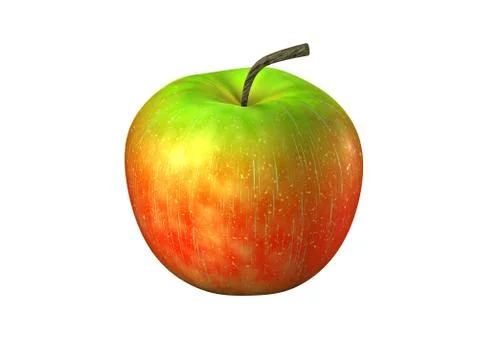 An 3D apple Stock Illustration