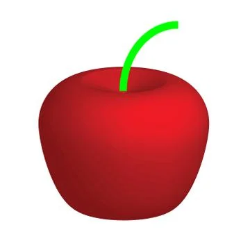 3d apple isolated Stock Illustration