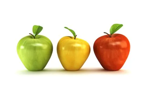 3d apples Stock Illustration