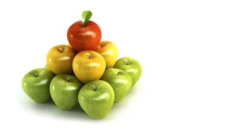 3d apples Stock-Illustration