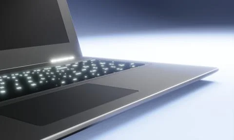3d aptop on a plain background 스톡 일러스트