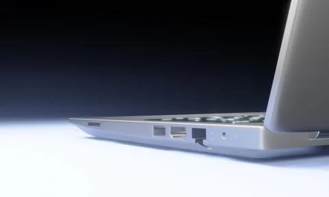 3d aptop on a plain background 스톡 일러스트
