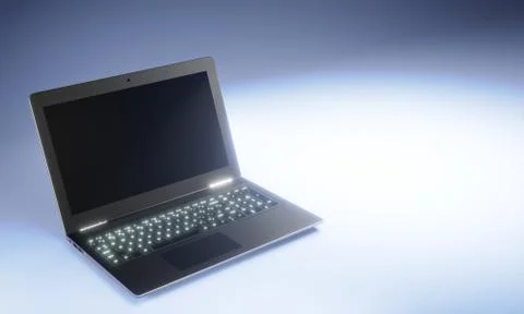 3d aptop on a plain background 스톡 일러스트