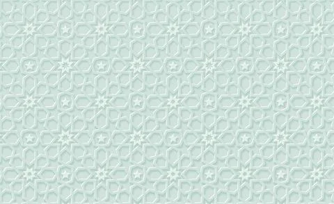 3d Arabesque pattern ornament vector background Illustrazione stock