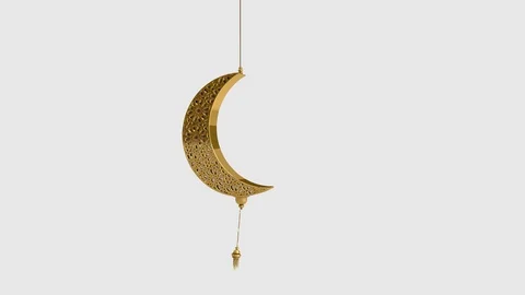 3D Arabic Golden Moon Video stock 94174235
