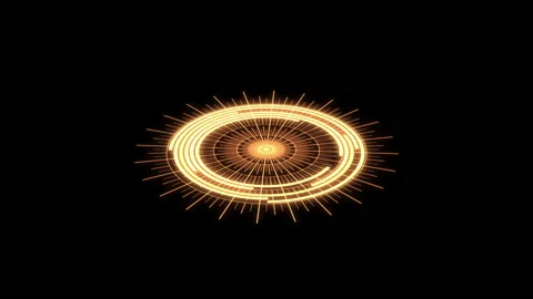 3D Arc Audio Equalizer Radial Patterns Yellow X60 Degrees Small VJ Loop Vidéo 160557088