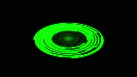 3D Arc Audio Equalizer Radial Patterns Green X60 Degrees VJ Loop Animation Vidéo 203259728