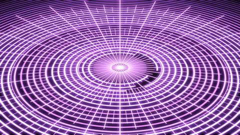 3D Arc Audio Reactive Equalizer Radial Patterns Purple X60 Degrees Large VJ Loop 스톡 동영상 156615876