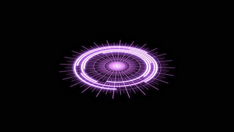 3D Arc Audio Reactive Equalizer Radial Patterns Purple X60 Degrees Small VJ Loop Vidéo 157573686