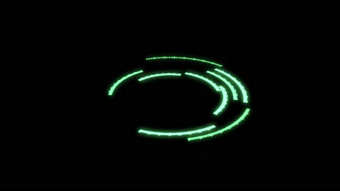 3D Arc Audio Reactive Equalizer D Green X60 Degrees VJ Loop Animation Video stock 157956207