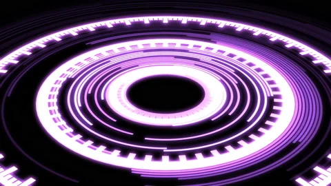 3D Arc Audio Reactive Equalizer Purple X60 Degrees Large VJ Loop Animation 02 Video stock 166441985