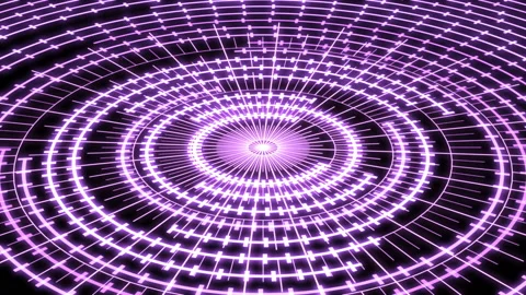 3D Arc Audio Reactive Equalizer B Radial Grids Purple X60 Degrees Large VJ Loop 스톡 동영상 172503433
