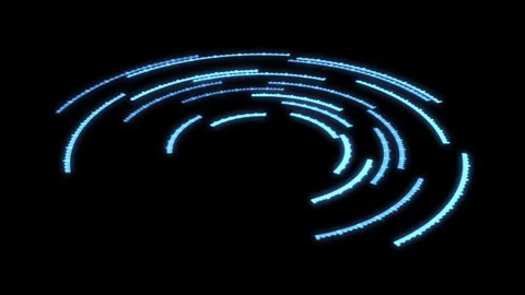 3D Arc Audio Reactive Equalizer D Blue X60 Degrees Large VJ Loop Animation Video stock 248669931