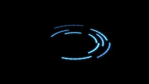 3D Arc Audio Reactive Equalizer D Blue X60 Degrees VJ Loop Animation Video stock 249708587