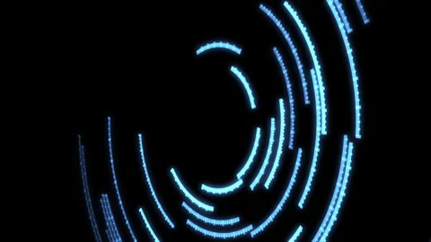 3D Arc Audio Reactive Equalizer D Blue Y50 Degrees Large VJ Loop Animation 스톡 동영상 252545292