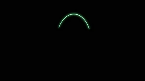 3D Arc Lines Audio Audio Reactive Equalizer Green Y50 Degrees VJ Loop Animation Video stock 220373337