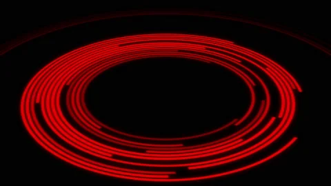 3D Arc Offset D Audio Reactive Equalizer Red X60 Degrees Large VJ Loop Animation Video stock 169125074